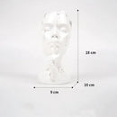 Abstract black and gold mask silence face figurine living room decor by Decorbites