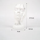 Abstract black and gold mask silence face figurine living room decor by Decorbites