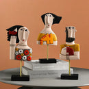 GobekUsa Abstract Face Resin Art Ornament Figure Statues for Home and Office Decor