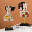 GobekUsa Abstract Face Resin Art Ornament Figure Statues for Home and Office Decor