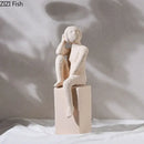 GobekUsa Abstract Family Character Ceramic Sculpture Desk Decoration