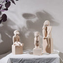 GobekUsa Abstract Family Character Ceramic Sculpture Desk Decoration