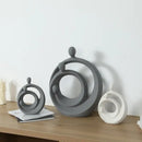 GobekUsa Abstract Family Sculpture Set Geometric Home Decoration Ornaments