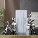 GobekUsa Abstract Figure Bookend Set for Stylish Home Decor & Study Room Ornaments