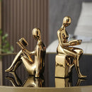 GobekUsa Abstract Figure Bookend Set for Stylish Home Decor & Study Room Ornaments