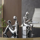 GobekUsa Abstract Figure Bookend Set for Stylish Home Decor & Study Room Ornaments
