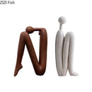 GobekUsa Abstract Figure Resin Sculpture Desk Decor Modern Home Ornament