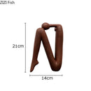 GobekUsa Abstract Figure Resin Sculpture Desk Decor Modern Home Ornament