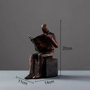 GobekUsa Abstract Figure Sculpture Bookend Resin Statue Desk Decoration Bookshelf Statuette