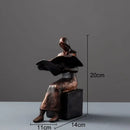 GobekUsa Abstract Figure Sculpture Bookend Resin Statue Desk Decoration Bookshelf Statuette
