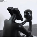 GobekUsa Abstract Figure Sculpture Creative Resin Decor for Room Aesthetic Appeal
