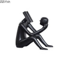 GobekUsa Abstract Figure Sculpture Creative Resin Decor for Room Aesthetic Appeal
