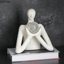 GobekUsa Abstract Figures Sculpture Decor: Resin Desk Statue Ornament for Room Aesthetics