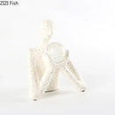 GobekUsa Abstract Figures Sculpture Decor: Resin Desk Statue Ornament for Room Aesthetics