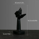 Modern gold abstract figurines – office desk resin face sculptures by Decorbites