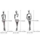 Modern gold abstract figurines set for living room office decor by Decorbites