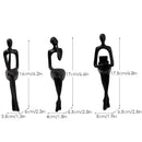 Modern gold abstract figurines set for living room office decor by Decorbites