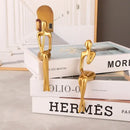 Modern gold abstract figurines set for living room office decor by Decorbites