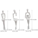 Modern gold abstract figurines set for living room office decor by Decorbites