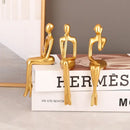 Modern gold abstract figurines set for living room office decor by Decorbites