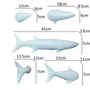 GobekUsa Abstract Fish Ceramic Wall Decoration 5-Piece Set for Children's Room