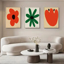 GobekUsa Abstract Flowers Wall Art Print Canvas Decor