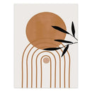 GobekUsa Abstract Green Plants Wall Art Trio