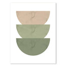 GobekUsa Abstract Green Plants Wall Art Trio