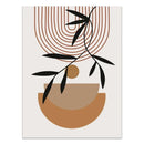 GobekUsa Abstract Green Plants Wall Art Trio