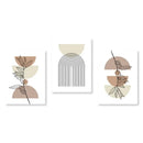 GobekUsa Abstract Green Plants Wall Art Trio