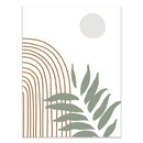 GobekUsa Abstract Green Plants Wall Art Trio