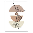 GobekUsa Abstract Green Plants Wall Art Trio