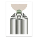 GobekUsa Abstract Green Plants Wall Art Trio