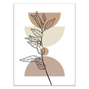 GobekUsa Abstract Green Plants Wall Art Trio