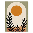 GobekUsa Abstract Nordic Leaf Canvas Wall Art