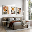 GobekUsa Abstract Nordic Leaf Canvas Wall Art