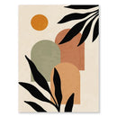 GobekUsa Abstract Nordic Leaf Canvas Wall Art