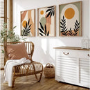 GobekUsa Abstract Nordic Leaf Canvas Wall Art