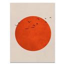GobekUsa Abstract Winter Landscape Canvas Print - Nordic Style