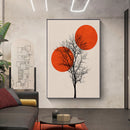 GobekUsa Abstract Winter Landscape Canvas Print - Nordic Style
