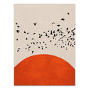 GobekUsa Abstract Winter Landscape Canvas Print - Nordic Style