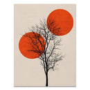 GobekUsa Abstract Winter Landscape Canvas Print - Nordic Style