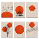 GobekUsa Abstract Winter Landscape Canvas Print - Nordic Style