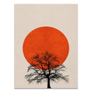 GobekUsa Abstract Winter Landscape Canvas Print - Nordic Style