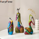 GobekUsa Abstract Woman Sculpture Resin Crafts Nordic Home Decor Living Room Statue