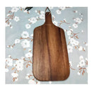Acacia wooden chopping block dark brown serving board kitchen handle by Decorbites