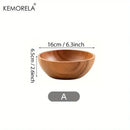 GobekUsa Acacia Wooden Salad Bowl - Anti-scalding Wooden Bowl for Fruit, Vegetables, and Ice Cream