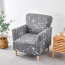 Marble pattern gray & white accent chair cover – living room slipcover by Decorbites