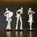 GobekUsa Accordion Musician Resin Sculpture for Aesthetic Room Decor