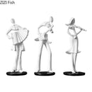 GobekUsa Accordion Musician Resin Sculpture for Aesthetic Room Decor